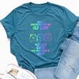 Never Underestimate An Old Lady Who Loves Cats Born In July Bella Canvas T-shirt Heather Deep Teal