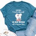 Never Underestimate An Old Woman With American Eskimo Bella Canvas T-shirt Heather Deep Teal