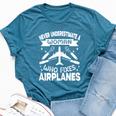 Never Underestimate A Woman Who Fixes Airplanes Mechanic Bella Canvas T-shirt Heather Deep Teal
