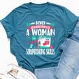 Never Underestimate A Woman With Scrapbooking Skills Bella Canvas T-shirt Heather Deep Teal