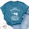 Never Underestimate A Woman With A Violin T Bella Canvas T-shirt Heather Deep Teal