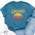 Vintage Saguaro National Park Retro Cactus & Sun Bella Canvas T-shirt Heather Deep Teal