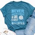 Water Polo For Girl Never Underestimate Bella Canvas T-shirt Heather Deep Teal