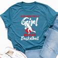 Never Underestimate A Girl Who Plays Basketball Player Bella Canvas T-shirt Heather Navy