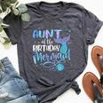 Aunt Of The Birthday Mermaid Family Matching Party Squad Bella Canvas T-shirt Heather Dark Grey