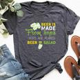 Beer Is From Hops Beer Equals Salad Alcoholic Party Bella Canvas T-shirt Heather Dark Grey