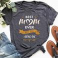 Best Mom Ever Mother's Day For Abigail Name Bella Canvas T-shirt Heather Dark Grey