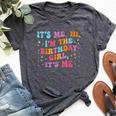 Birthday Party Groovy Its Me Hi Im The Birthday Girl Its Me Bella Canvas T-shirt Heather Dark Grey