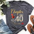 Chapter 40 Years Est 1982 40Th Birthday Red Rose Wine Crown Bella Canvas T-shirt Heather Dark Grey