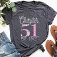 Chapter 51 Est 1972 51St Birthday For Ladies Bella Canvas T-shirt Heather Dark Grey