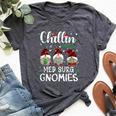 Chillin With My Med Surg Nurse Gnomies Gnomes Christmas Bella Canvas T-shirt Heather Dark Grey
