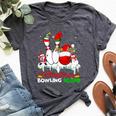 Christmas Bowling Squad Dabbing Santa Elf Bowling Tools Bella Canvas T-shirt Heather Dark Grey