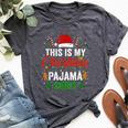 This Is My Christmas Pajama Xmas Pjs Women Bella Canvas T-shirt Heather Dark Grey