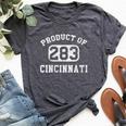 Cincinnati Ohio Vintage Retro Area Code Bella Canvas T-shirt Heather Dark Grey