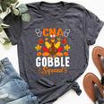Cna Gobble Squad Nurse Turkey Thanksgiving Bella Canvas T-shirt Heather Dark Grey
