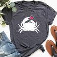 Crab Ocean Wine Cruise Vacation Lovers Drinking Bella Canvas T-shirt Heather Dark Grey