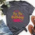 Cute Personalized Paw Paw Of The Birthday Girl Matching Bella Canvas T-shirt Heather Dark Grey