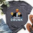 Drinking Presidents Trump 4Th Of July Donald Drunk Bella Canvas T-shirt Heather Dark Grey