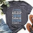 If Found Asleep Or Drunk Please Return To Cabin Cruise Bella Canvas T-shirt Heather Dark Grey
