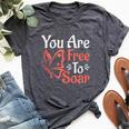 You Are Free To Soar Entomology Butterfly Lovers Quote Bella Canvas T-shirt Heather Dark Grey