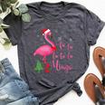 Flamingo Christmas Holiday Tropical Beach Party Bella Canvas T-shirt Heather Dark Grey