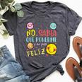 Spanish Teacher Maestra Latina Bicultural Bilingual Bella Canvas T-shirt Heather Dark Grey