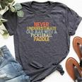Never Underestimate Old Man With A Pickleball Paddle Bella Canvas T-shirt Heather Dark Grey