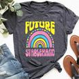 Future Stablehand Bright Retro Rainbow Occupation Bella Canvas T-shirt Heather Dark Grey