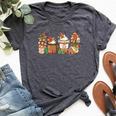 Gingerbread Cookie Christmas Coffee Cups Latte Drink Outfit Bella Canvas T-shirt Heather Dark Grey