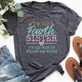Too Good For The Rules The Fourth Of 5 Sister Siblings Bella Canvas T-shirt Heather Dark Grey