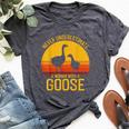 Goose Never Underestimate A Woman With A Goose Bella Canvas T-shirt Heather Dark Grey