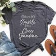 Grandma It Takes A Lot Of Sparkle To Be A Cheer Grandma Bella Canvas T-shirt Heather Dark Grey