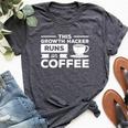 This Growth Hacker Runs On Coffee Hacking Bella Canvas T-shirt Heather Dark Grey