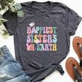 Happiest Sisters On The Earth Happy Birthday Sister Sister Bella Canvas T-shirt Heather Dark Grey