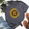 Happy Pi Day Sunflower Lovers Pi Day Number Symbol Math Bella Canvas T-shirt Heather Dark Grey