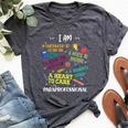 Heart To Care Paraprofessional Teachers Paraeducator Bella Canvas T-shirt Heather Dark Grey
