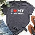 I Heart My Girlfriend Love Gf Couple Matching Boyfriend Men Bella Canvas T-shirt Heather Dark Grey