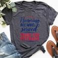 Honoring All Who Served Thank You Veterans Day For Women Bella Canvas T-shirt Heather Dark Grey