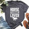 Horse Farming Lover Farm Breeding Horses Farmer Bella Canvas T-shirt Heather Dark Grey