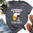 Husband And Wife Drinking Buddies For Life Bella Canvas T-shirt Heather Dark Grey