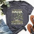 I'm A Mom Nana And A Veteran Nothing Scares Me Mother Day Bella Canvas T-shirt Heather Dark Grey