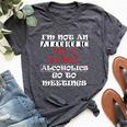 I'm Not An Alcoholic I'm A Drunk Alcoholics Go To Meetings Bella Canvas T-shirt Heather Dark Grey