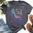 It's My 54Th Purple Shoe Crown Happy 54Th Birthday Bella Canvas T-shirt Heather Dark Grey