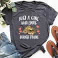 Just A Girl Who Loves Burmese Pythons Snakes Bella Canvas T-shirt Heather Dark Grey