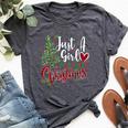 Just A Girl Who Loves Christmas A For Xmas Girls Bella Canvas T-shirt Heather Dark Grey