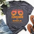 Just A Girl Who Loves Sunshine And Enka For Woman Bella Canvas T-shirt Heather Dark Grey