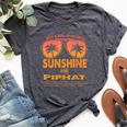 Just A Girl Who Loves Sunshine And Piphat For Woman Bella Canvas T-shirt Heather Dark Grey
