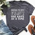 Knife Collector Husband Driving Wife Crazy One Knife At Time Bella Canvas T-shirt Heather Dark Grey