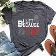 I Lift Because My Wife Is Hot Fitness Workout Gym Bella Canvas T-shirt Heather Dark Grey