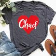 I Love Chad Chadian Lover For Women Bella Canvas T-shirt Heather Dark Grey